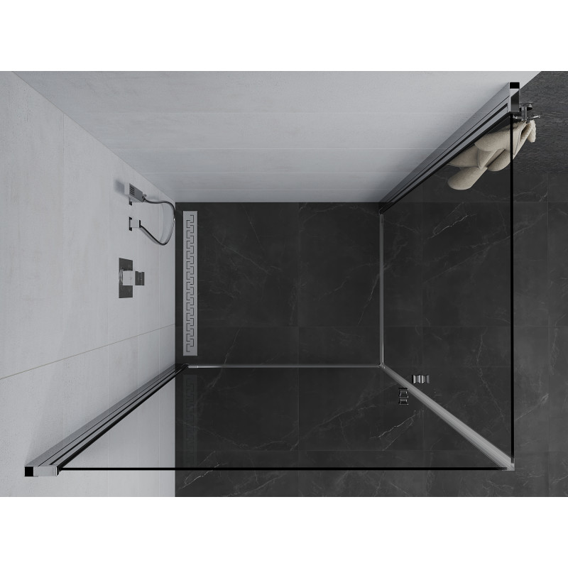 Mexen Pretoria Duo cabine de douche à charnière 80 x 70 cm, transparent, chromé - 852-080-070-02-00
