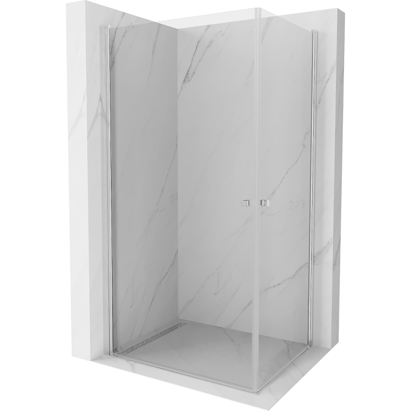 Mexen Pretoria Duo Duschkabine schwenkbar 80 x 70 cm, transparent, Chrom - 852-080-070-02-00