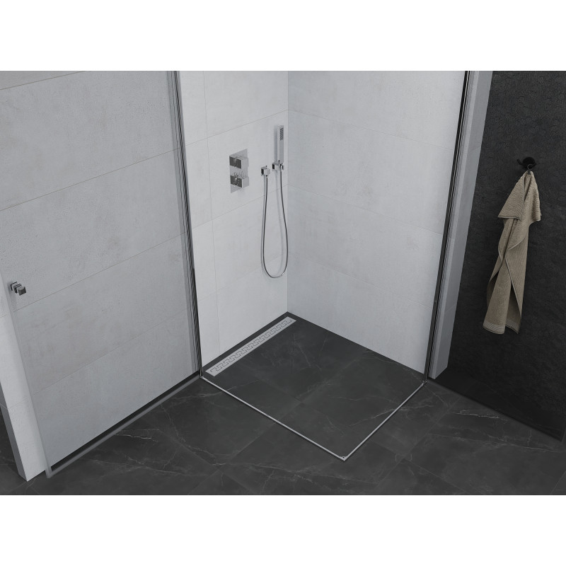 Mexen Pretoria Duo draaideur douchecabine 90 x 80 cm, transparant, chroom - 852-090-080-02-00