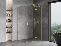 Mexen Mist-H T parema hinged dušinurk 95 x 85 cm, läbipaistev, kuldne harjatud - 8A5T-095-085-55-00-P