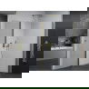 Mexen Pretoria Duo douchecabine met openslaande deur 90 x 80 cm, transparant, goudkleurig - 852-090-080-50-00-02