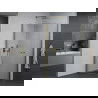 Mexen Pretoria Duo douchecabine met openslaande deur 90 x 80 cm, transparant, goudkleurig - 852-090-080-50-00-02