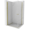 Mexen Pretoria Duo dušinurk pöördustega 90 x 80 cm, läbipaistev, kuldne - 852-090-080-50-00-02