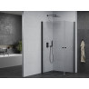 Mexen Pretoria Duo hinged shower cabin 80 x 70 cm, transparent, black - 852-080-070-70-00-02