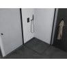 Mexen Pretoria Duo cabine de douche pivotante 90 x 80 cm, transparente, noire - 852-090-080-70-00-02