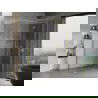 Mexen Mist H T Duschkabine, schwenkbar, rechts, 80 x 100 cm, transparent, gebürstetes Gold - 8A5T-080-100-55-00-P