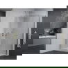 Mexen Pretoria Duo Duschkabine schwingbar 80 x 70 cm, transparent, Chrom + Duschwanne Flat - 852-080-070-01-02-4010