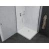 Mexen Pretoria Duo 90 x 80 cm Hinged Shower Enclosure, Transparent, Chrome + Flat Tray - 852-090-080-01-02-4010