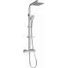 Mexen CQ62 exposed shower set with rain head and thermostatic mixer, graphite - 772506295-66