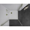 Mexen Pretoria Duo cabina doccia a battente 70 x 70 cm, trasparente, oro + piatto doccia Flat - 852-070-070-50-02-4010G
