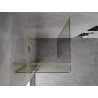 Mexen Mist-H T shower enclosure swing left 110 x 110 cm, transparent, brushed gold - 8A5T-110-110-55-00-L