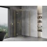 Mexen Mist-H T left hinged shower enclosure 100 x 100 cm, transparent, brushed gold - 8A5T-100-100-55-00-L