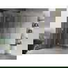 Mexen Mist-H T douchecabine draaideur links 120 x 120 cm, transparant, geborsteld goud - 8A5T-120-120-55-00-L