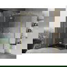 Mexen Mist H T Duschkabine, klappbar, links 75 x 70 cm, transparent, gebürstetes Gold - 8A5T-075-070-55-00-L