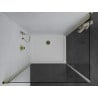 Mexen Pretoria Duo cabine de douche pivotante 80 x 70 cm, transparent, doré + receveur de douche Flat - 852-080-070-50-02-4010G