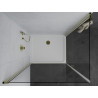 Mexen Pretoria Duo Duschkabine 80 x 70 cm, transparent, Gold + Flat Duschwanne - 852-080-070-50-02-4010G