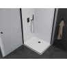 Mexen Pretoria Duo douchecabine scharnierend 80 x 70 cm, transparant, zwart + vlakke douchebak - 852-080-070-70-02-4010B
