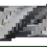 Mexen Pretoria Duo Duschkabine 80 x 70 cm, transparent, schwarz + Flat Duschwanne - 852-080-070-70-02-4010B