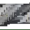 Mexen Pretoria Duo Duschkabine 80 x 70 cm, transparent, schwarz + Flat Duschwanne - 852-080-070-70-02-4010B