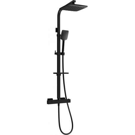 Mexen CQ62 set doccia esterno con soffione e rubinetto termostatico, nero - 772506295-70