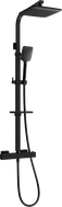 Mexen CQ62 surface-mounted shower set with rain shower head and thermostatic mixer, black - 772506295-70