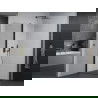Mexen Pretoria Duo draaideur douchecabine 100 x 90 cm, transparant, zwart - 852-100-090-70-00-02