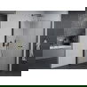 Mexen Pretoria Duo draaideur douchecabine 100 x 90 cm, transparant, zwart - 852-100-090-70-00-02