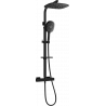 Mexen CQ22 Ophänkt Duschset mat Rainshower a thermostateschem Mixer, schwaarz - 772502295-70