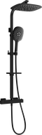 Mexen CQ22 Ophänkt Duschset mat Rainshower a thermostateschem Mixer, schwaarz - 772502295-70