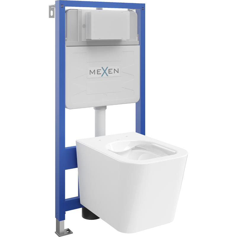 Mexen Teo ensemble encastré WC châssis Fenix Slim avec cuvette WC, blanc brillant - 6103385XX00