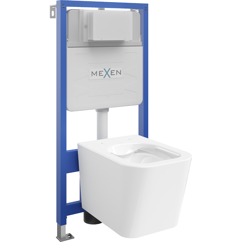 Mexen zestaw podtynkowy WC stelaż Fenix Slim z miską WC Teo, biały połysk - 6103385XX00