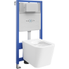 Mexen inbouwtoiletset WC frame Fenix Slim met WC kom Teo, wit glans - 6103385XX00