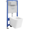 Mexen Teo inbouwtoiletset WC frame Fenix Slim met WC-kom, wit glans - 6103385XX00