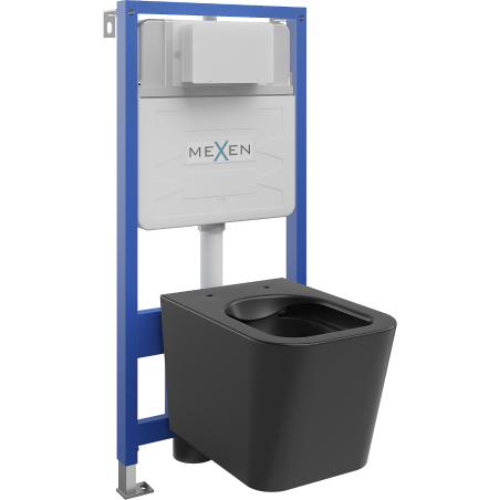 Mexen Unterputz-WC-Set Fenix Slim mit WC-Schüssel Teo, schwarzmatt - 6103385XX85