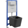Mexen Teo WC-alakokoonpano Fenix Slim piilotettu, musta matta - 6103385XX85