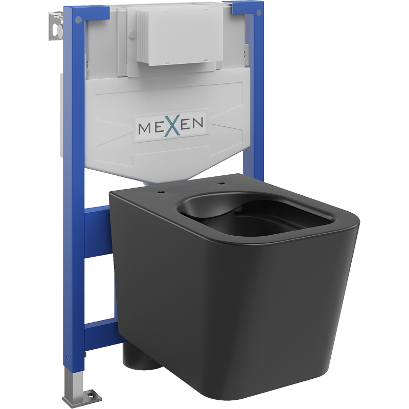 Mexen WC-Unterputz-Set Fenix XS-F mit WC-Schüssel Teo, schwarz matt - 6803385XX85