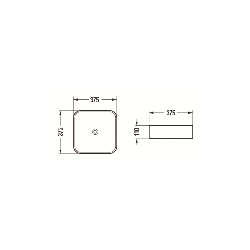 Mexen Vena countertop washbasin 37 x 37 cm, white - 22193700