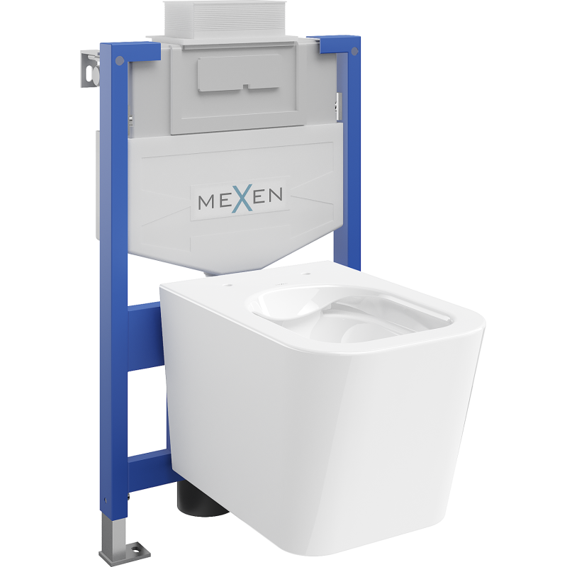 Mexen ensemble WC encastré châssis Fenix XS-U avec cuvette WC Teo, blanc brillant - 6853385XX00