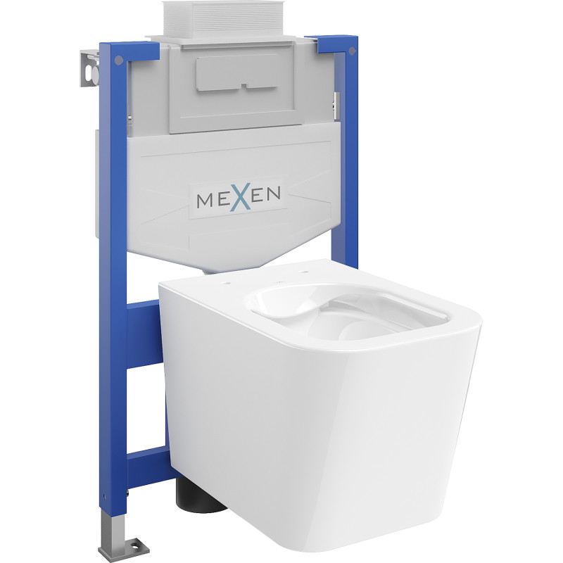 Mexen Teo podžbukni WC set Fenix XS-U s WC školjkom, bijeli sjaj - 6853385XX00