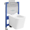 Mexen Teo conjunto empotrado WC marco Fenix XS-U con taza WC, blanco brillante - 6853385XX00
