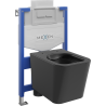 Mexen Teo σετ εντοιχισμένου WC πλαίσιο Fenix XS-U με λεκάνη WC, μαύρο ματ - 6853385XX85