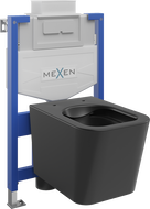 Mexen ensemble encastré WC cadre Fenix XS-U avec cuvette WC Teo, noir mat - 6853385XX85