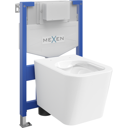 Mexen Teo inbyggt WC-set Fenix XS-F med WC-skål, vit glans - 6803385XX00