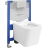 Mexen Teo ensemble encastré WC bâti-support Fenix XS-F avec cuvette WC, blanc brillant - 6803385XX00