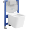 Mexen Teo inbouwset WC-frame Fenix XS-F met WC-pot, wit glans - 6803385XX00
