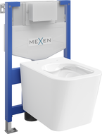 Mexen Teo inbyggt WC-set Fenix XS-F med WC-skål, vit glans - 6803385XX00