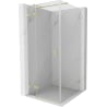 Mexen Lunar T left shower enclosure 90 x 90 cm, transparent, brushed gold - 834T-090-090-55-00-L