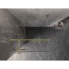 Mexen Lunar T vasakukäeline avatav dušinurk 100 x 100 cm, läbipaistev, harjatud kuldne - 834T-100-100-55-00-L
