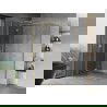 Mexen Mist-H T douchecabine draaideur links 90 x 110 cm, transparant, goud geborsteld - 8A5T-090-110-55-00-L