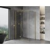 Mexen Mist H T Duschkabine schwenkbar links 100 x 110 cm, transparent, gebürstetes Gold - 8A5T-100-110-55-00-L